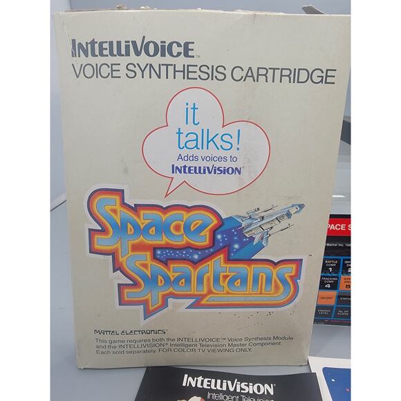 1982 MatteI Intellivoice Space Spartans Voice Synthesis Game Intellivision, CIB - Picture 4 of 8